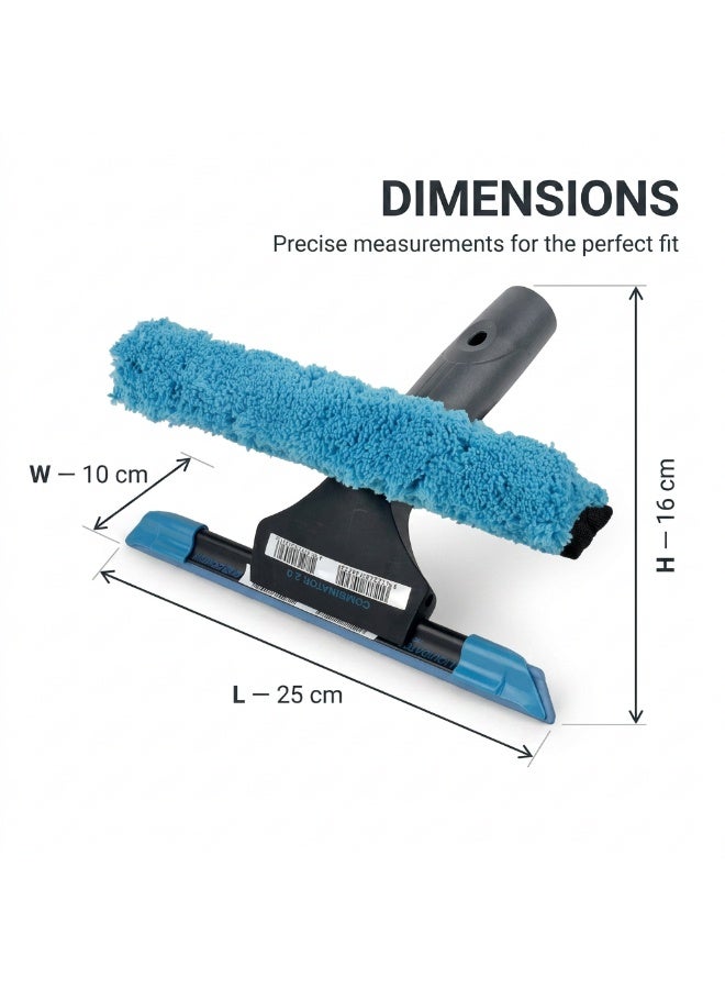 Moerman Combinator 2-in-1 Window Squeegee with Applicator 25cm | Professional Window Cleaning Tool | Dual-Function Design | Lightweight Aluminum | MOERMAN KIT - Image 2