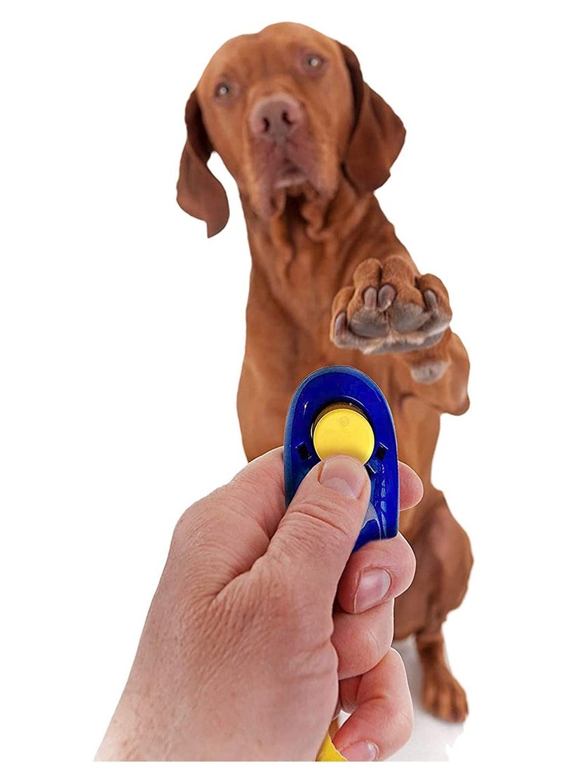 Generic 2pcs 2 Color Universal Animal Pet Dog Training Clicker with Wrist Bands Strap, Assorted Color Dog Clickers for Pet Dog Training  Obedience Aid - Image 2