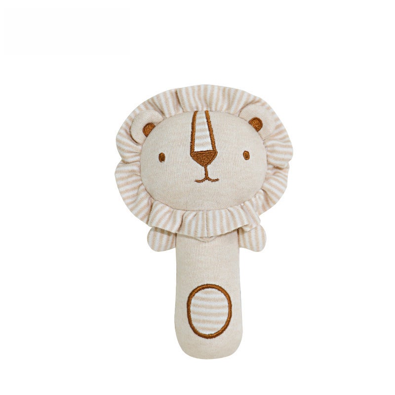 Organic Cotton Baby Rattle Set Soothing Chewable ToysLion organic cotton hand stick (bag) Lion organic cotton hand stick (bag)