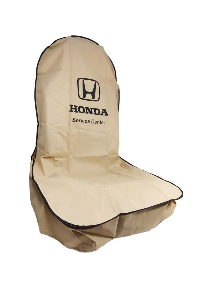 Honda Universal Car Seat Dust Dirt Protection Cover Extra Protection For Your Seat 2Pcs Set Car Seat Cover Beige - Image 5