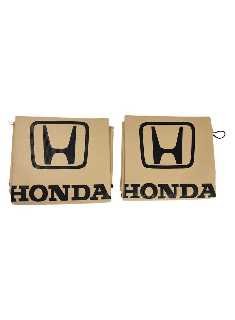 Honda Universal Car Seat Dust Dirt Protection Cover Extra Protection For Your Seat 2Pcs Set Car Seat Cover Beige - Image 2