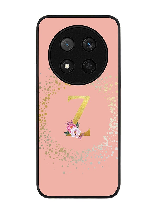 Stylizedd For Honor X9c / Honor Magic7 Lite 5G Case,Slim fit Camera Protection, Shockproof Thin Phone cover  - Custom Monogram Floral - Z  (Rose Pink ) - Image 1