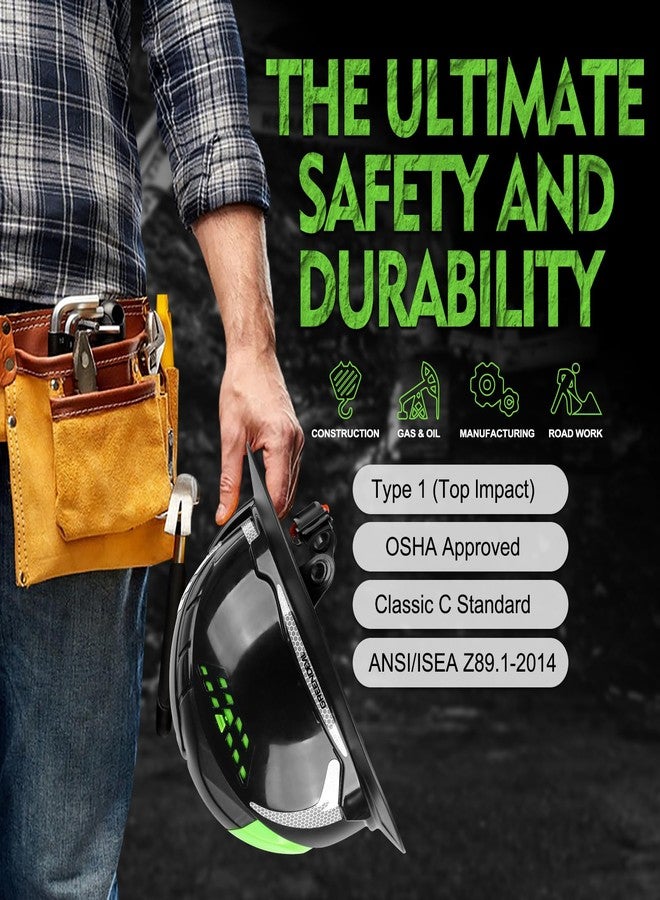 GREEN DEVIL Matrix Full Brim Hard Hat Vented Construction Safety Helmet OSHA Approved Cascos De Construccion Work Hardhat for Men&Women - Image 5