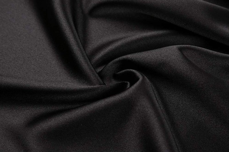 Goodmansam Women's Simplicity Style Nightwear Elegant Kimono Robes, Long,Small,Pure Black3 - Image 4