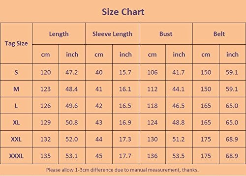 Goodmansam Women's Simplicity Style Nightwear Elegant Kimono Robes, Long,Small,Pure Black3 - Image 5