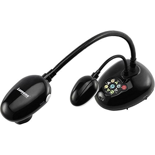 Lumens كاميرا مستندات لومنز PC193 عالية الدقة، دقة إخراج كاملة HD 1080p بمعدل 30 إطار في الثانية، نسبة زوم متغيرة 20x، مدخل/مخرج VGA و HDMI، ميكروفون مدمج، رقبة مرنة للغاية، سوداء - Image 3