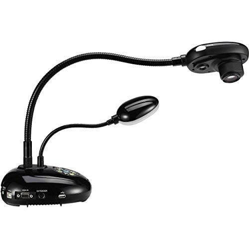 Lumens كاميرا مستندات لومنز PC193 عالية الدقة، دقة إخراج كاملة HD 1080p بمعدل 30 إطار في الثانية، نسبة زوم متغيرة 20x، مدخل/مخرج VGA و HDMI، ميكروفون مدمج، رقبة مرنة للغاية، سوداء - Image 1