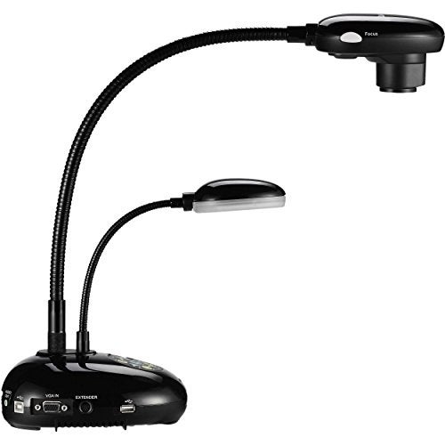 Lumens كاميرا مستندات لومنز PC193 عالية الدقة، دقة إخراج كاملة HD 1080p بمعدل 30 إطار في الثانية، نسبة زوم متغيرة 20x، مدخل/مخرج VGA و HDMI، ميكروفون مدمج، رقبة مرنة للغاية، سوداء - Image 2