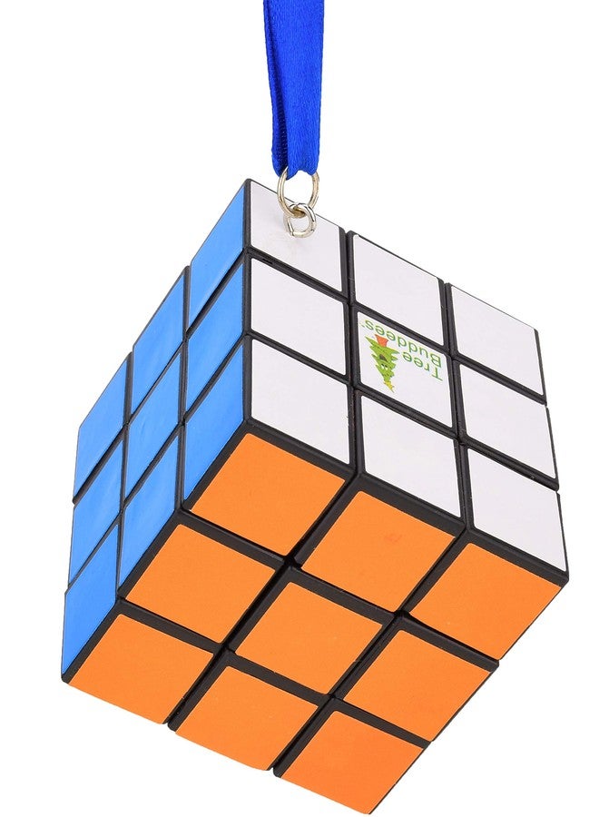 Tree Buddees Christmas Ornaments Tree Buddees Colored Cube Puzzle with Blue String - Image 4