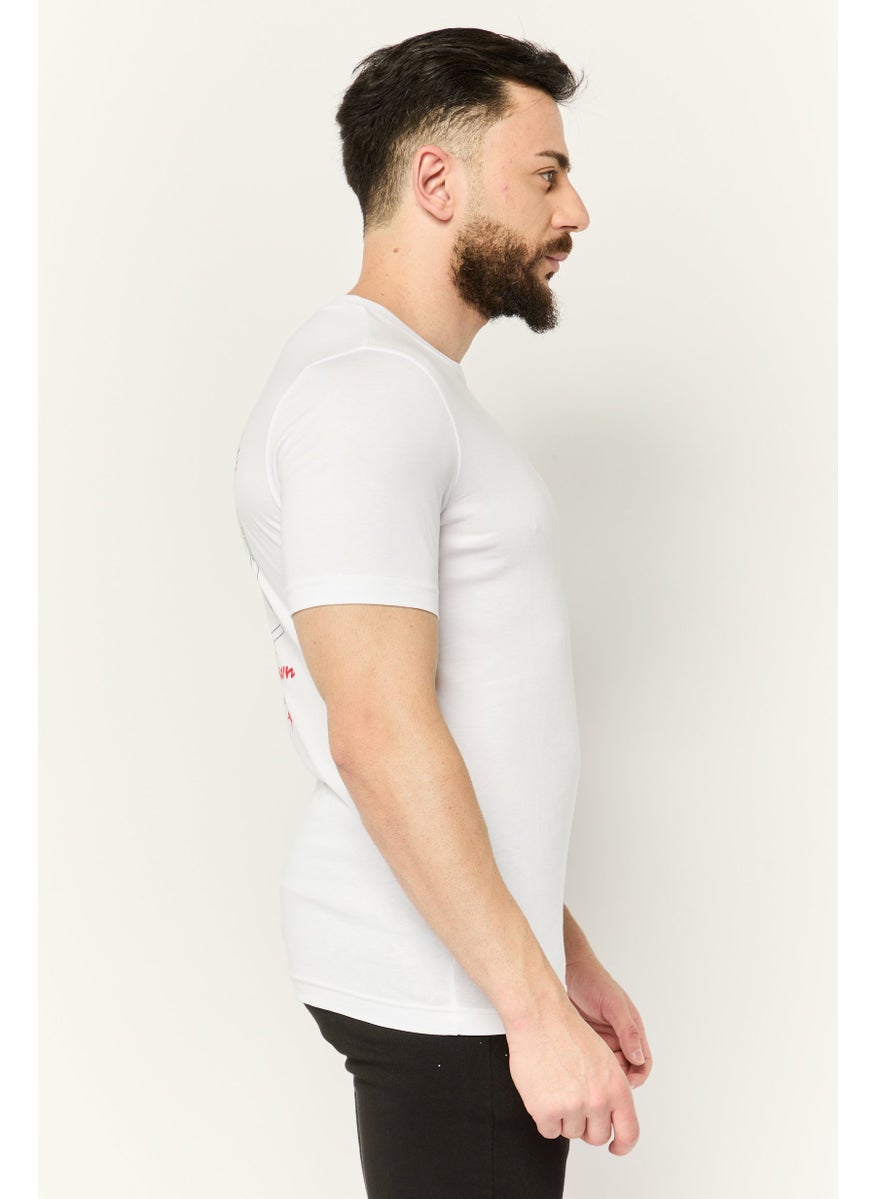 PUMA Men Sportswear  Fit Short Sleeves Outdoor T-Shirt, White  - Image 4