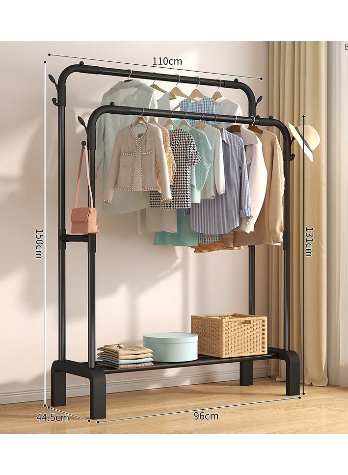 AIWANTO Clothes Organizer & Drying Rack Stand Metal Laundry Holder, Black (150×54×110 cm) for Home, Bedroom, Balcony - Image 4