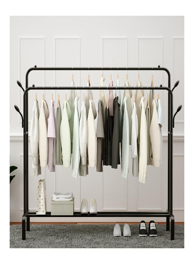 AIWANTO Clothes Organizer & Drying Rack Stand Metal Laundry Holder, Black (150×54×110 cm) for Home, Bedroom, Balcony - Image 4