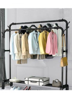 AIWANTO Clothes Organizer And Drying Rack Holder Metal Stand Black（150*54*110cm)  - Image 1