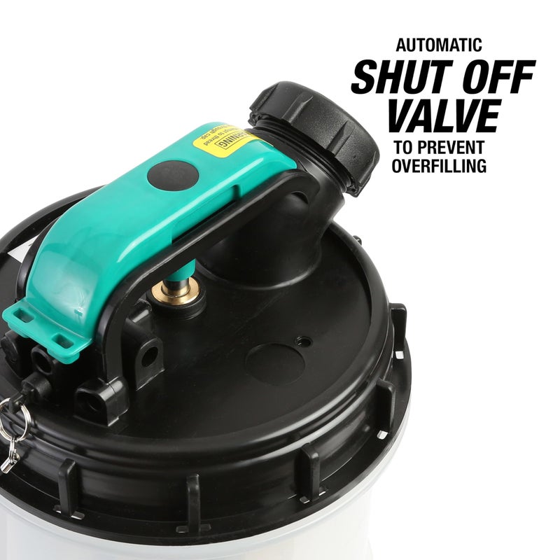 OEMTOOLS 24389 Manual Fluid Extractor Pump, 1.4 Gallon (5.3L) Oil Extractor Pump Capacity, Use for Oil, Coolant, and Transmission Fluid, 2 Dipstick Adapters, 5ft Hose - Image 5