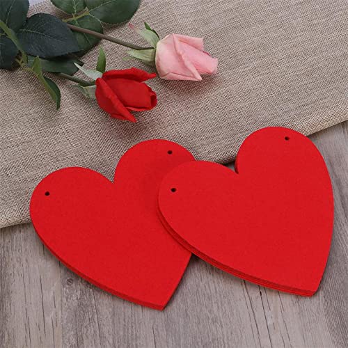 HK balloons 2Pcs/Lot Red Hearts Felt Garland- Valentines Day Decorations Valentines Heart Garland, Heart Decorations, Valentines Day Garland - Image 5