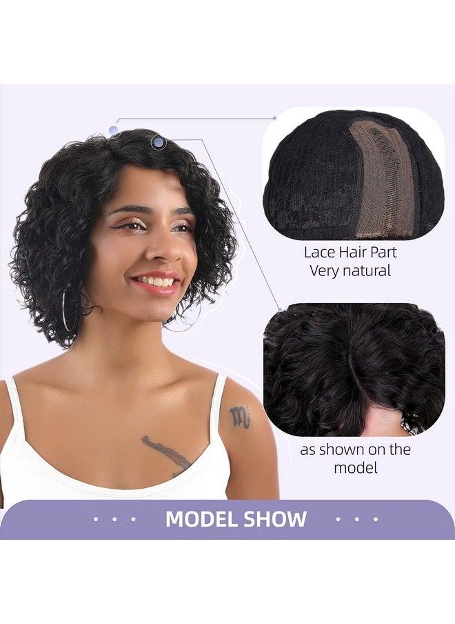 Deep Curly Remy Human Hair Wig Pixie Cut Bob Lace Part Wig Natural Hairline Brazilian Virgin Hair Wig For Black Women - pzsku/ZF2C05C0AF6B874C361FDZ/45/_/1696663420/870029d0-8237-448d-96d2-f5f118eeffb1