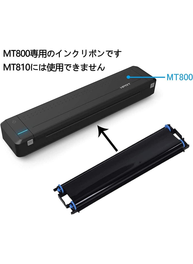 HPRT 2 Pack HPRT MT800 MT800Q A4 Mobile Printer Heat Transfer Ribbon Carbon - Image 2