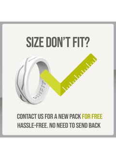 Ouai Silicone Rings for Men 9mm Wide, 2mm Thick - Mens Rubber Wedding Bands - Infinity Silicone Rings for Him - Patented Design - Pack B, Size 12  - Image 2