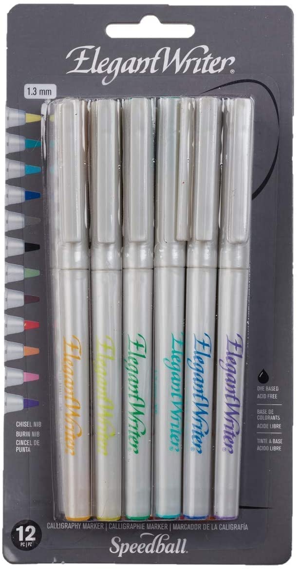 Speedball Art Products Elegant Writer Calligraphy Marker Set 12 Pack 13mm 2821