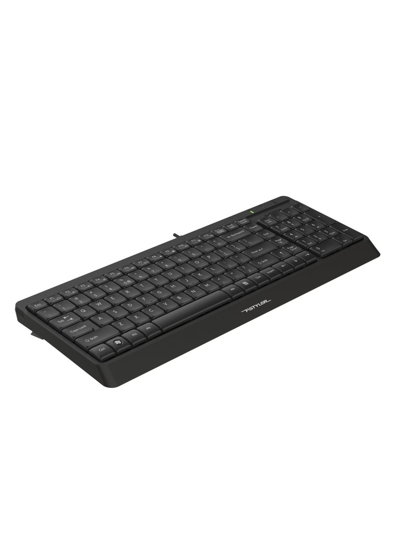 A4TECH 2-Section Wired Keyboard FK-15, Multimedia Hotkeys Access, Black  - Image 4