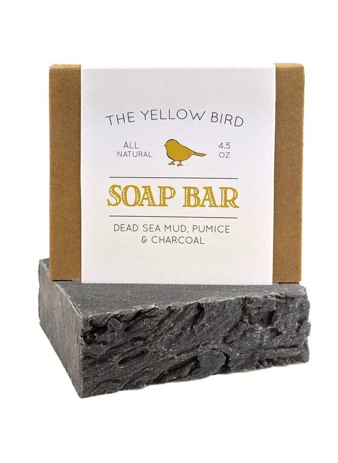 The Yellow Bird - Dead Sea Mud Soap Bar With Exfoliating Pumice Scrub & Detoxifying Charcoal Organic & Natural Essential Oils Made In Usa For Men And Women Face Hand Body Soap… - Image 1