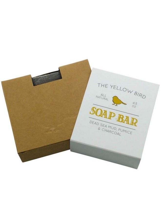 The Yellow Bird - Dead Sea Mud Soap Bar With Exfoliating Pumice Scrub & Detoxifying Charcoal Organic & Natural Essential Oils Made In Usa For Men And Women Face Hand Body Soap… - Image 1