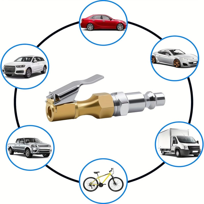3pcs Heavy Duty Air Chuck With Lock On Clip For Schrader Valve - Image 3