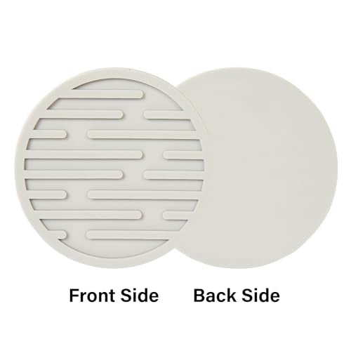 iDream Silicone Coaster & Pot Holder Set | Heat-Resistant, Non-Slip and Stylish Coasters for Dining Table | Perfect for Hot Pots, Cups, Mugs and Kitchen Accessories - Pack of 4 (Grey) - Image 3