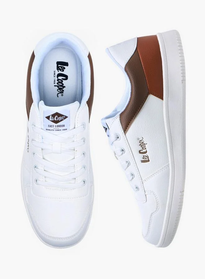 لي كوبر Men's Panelled Lace-Up Sneakers