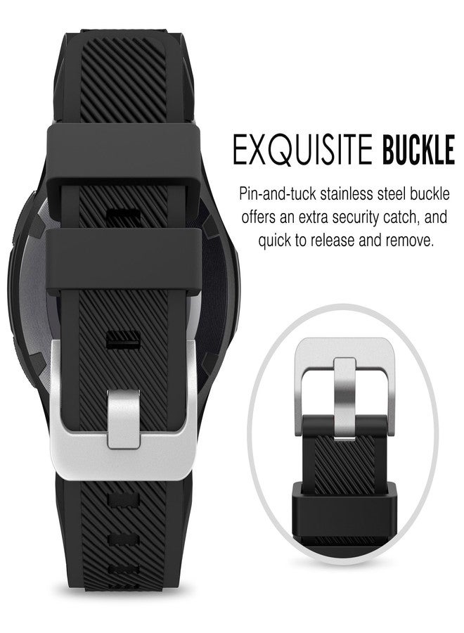 MoKo Band Compatible with Samsung Galaxy Watch 3 45mm/Gear S3 Frontier/Classic/Galaxy Watch 46mm/Huawei Watch GT2 Pro/GT 2e/GT 46mm/GT2 46mm/Ticwatch Pro 3, Silicone Strap Fit 22mm Band, Midnight BLUE - Image 5