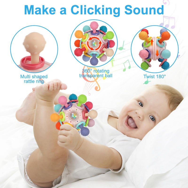 TOHIBEE Baby Montessori Sensory Toys for 0-6 6-12 Months, Baby Teether Teething Toys for Babies 0 3 6 9 12 18 Months, Newborn Infant Learning Developmental Toys Gifts for 1 2 Year Old Boys Girls - Image 4