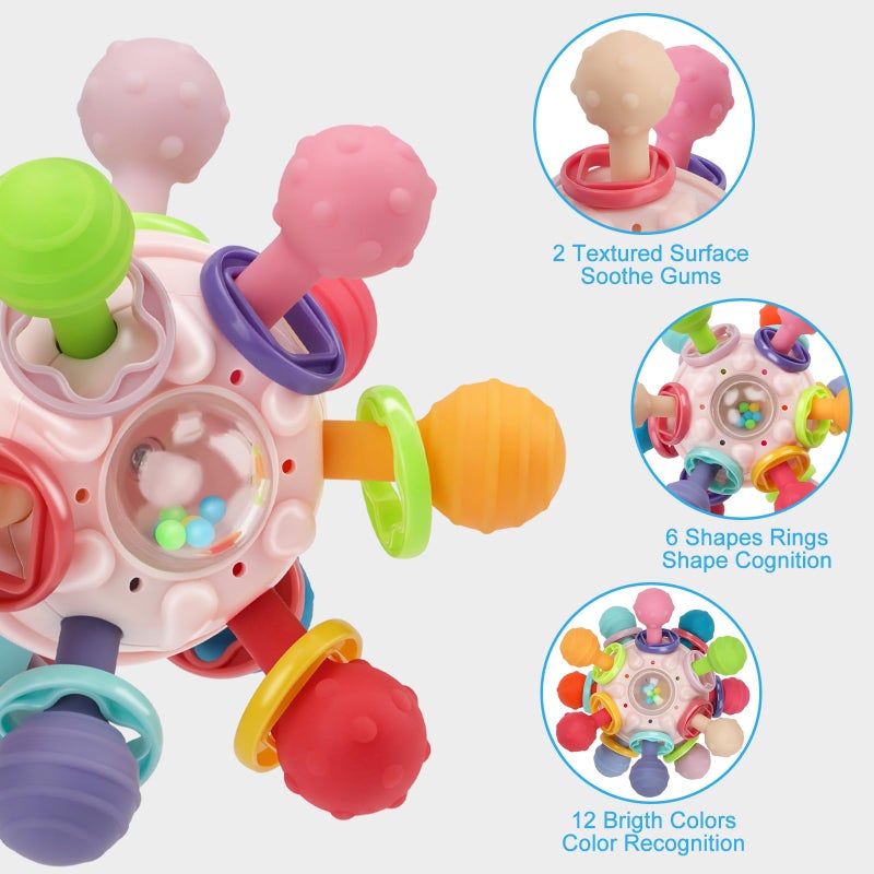 TOHIBEE Baby Montessori Sensory Toys for 0-6 6-12 Months, Baby Teether Teething Toys for Babies 0 3 6 9 12 18 Months, Newborn Infant Learning Developmental Toys Gifts for 1 2 Year Old Boys Girls - Image 3