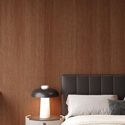Haimin Wallpaper (24in X 393in) Wood Contact Paper Peel and Stick Self-Adhesive and Removable Wallpaper for Cabinet Wall Furniture Countertop Kitchen Room Wood Grain Wall Paper (Brown (03)) - Image 3