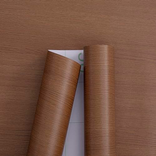 Haimin Wallpaper (24in X 393in) Wood Contact Paper Peel and Stick Self-Adhesive and Removable Wallpaper for Cabinet Wall Furniture Countertop Kitchen Room Wood Grain Wall Paper (Brown (03)) - Image 4
