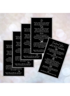 Lashicorn Fractional Skin Resurfacing Post Treatment Aftercare Card | 50 Pack | 2X3.5” Inches Business Card | Laser Therapy Supplies | Black & White Design  - Image 4