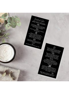 Lashicorn Fractional Skin Resurfacing Post Treatment Aftercare Card | 50 Pack | 2X3.5” Inches Business Card | Laser Therapy Supplies | Black & White Design  - Image 5