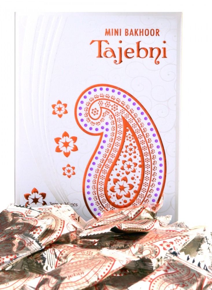 Nabeel Perfumes Mini Bakhoor Tajebni Incense Solid Perfume For Unisex, 108(36 x 3 ) gm - Image 1