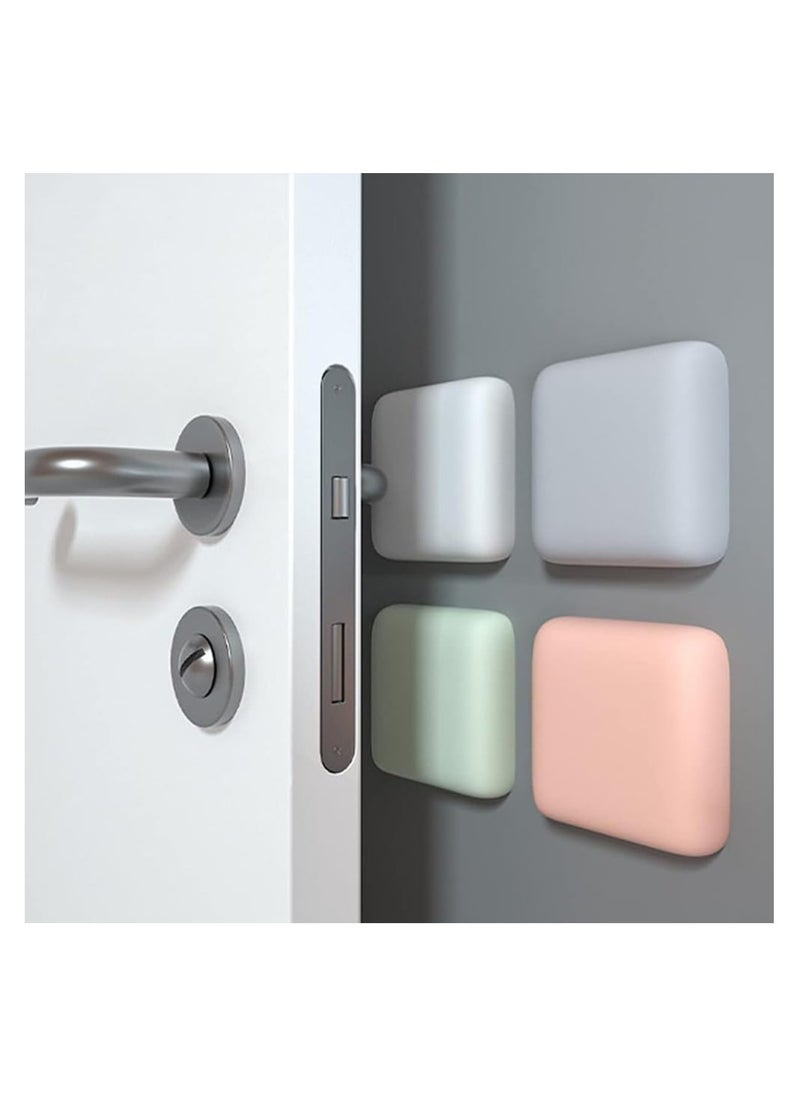 RATSAW 8 PCS Door Knobs Wall Protector Silicone Door Handle Bumper Stopper Sound Absorbing Thickened Anti Collision Mat for Bedroom Toilet Table Corner Cupboard Multiple Colors  - Image 2