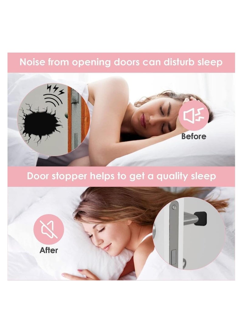 RATSAW 8 PCS Door Knobs Wall Protector Silicone Door Handle Bumper Stopper Sound Absorbing Thickened Anti Collision Mat for Bedroom Toilet Table Corner Cupboard Multiple Colors  - Image 3