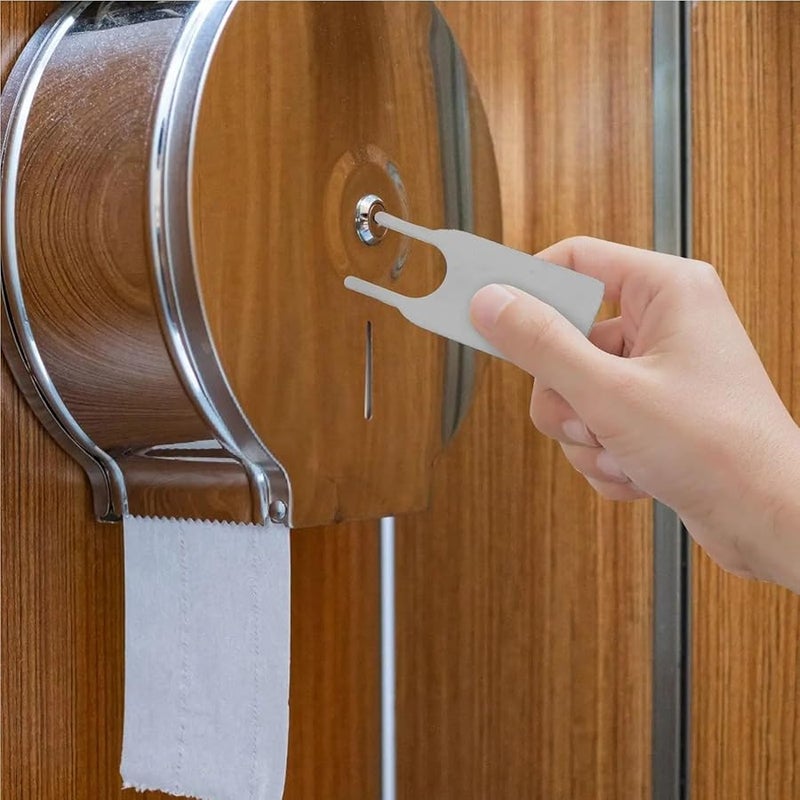 4pcs Plastic Toilet Paper Dispenser Key Replacement Commercial Bathroom Accessories Holder Lock - Image 5