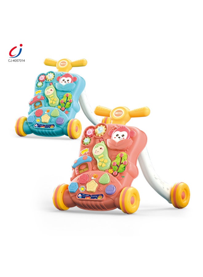 CJ Children's Multifunctional Walkers Cognitive Panel Music Game Table Baby Trolley Educational Toys - Image 5