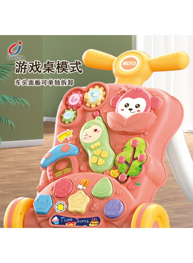 CJ Children's Multifunctional Walkers Cognitive Panel Music Game Table Baby Trolley Educational Toys - Image 2