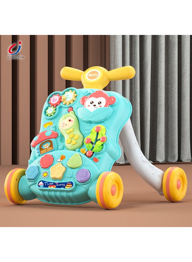 CJ Children's Multifunctional Walkers Cognitive Panel Music Game Table Baby Trolley Educational Toys - Image 1
