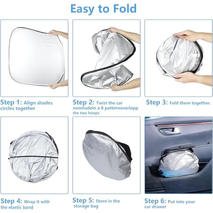 TJMR Windshield Sun Shade for BMW X5 2025 2024 2023 2022 2021 2020 2019 M Sport xLine Front Window Sunshade SUV Accessories Fodable Sun Visor UV Protector Shade Heat Shield Cover - Image 4
