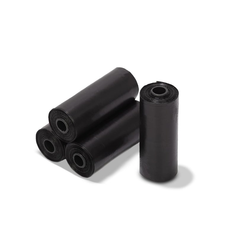 Ginsco 0.8 Gallons Disposable Trash Bags for Mini Car Trash Can, Portable Small Car Garbage Bags, Cars Accessories, Mini Trash Bags, Plastic Trash Bag for Cars/Home/Office (4 Rolls/60 Counts) Black - Image 1