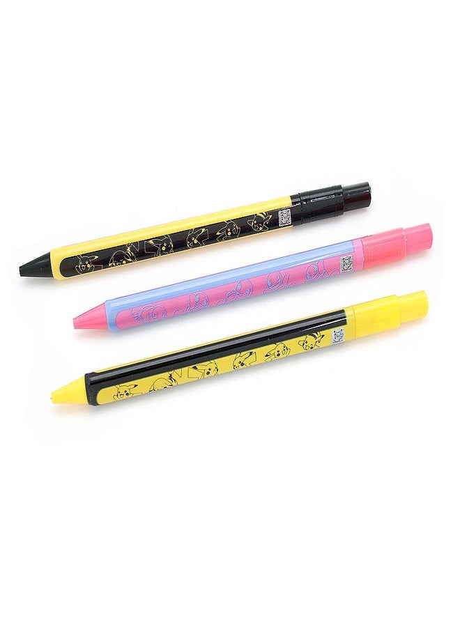Pikachu Monster Friends 2B Mechanical Pencil w/Sharpener Top : Set of 3 - Image 2