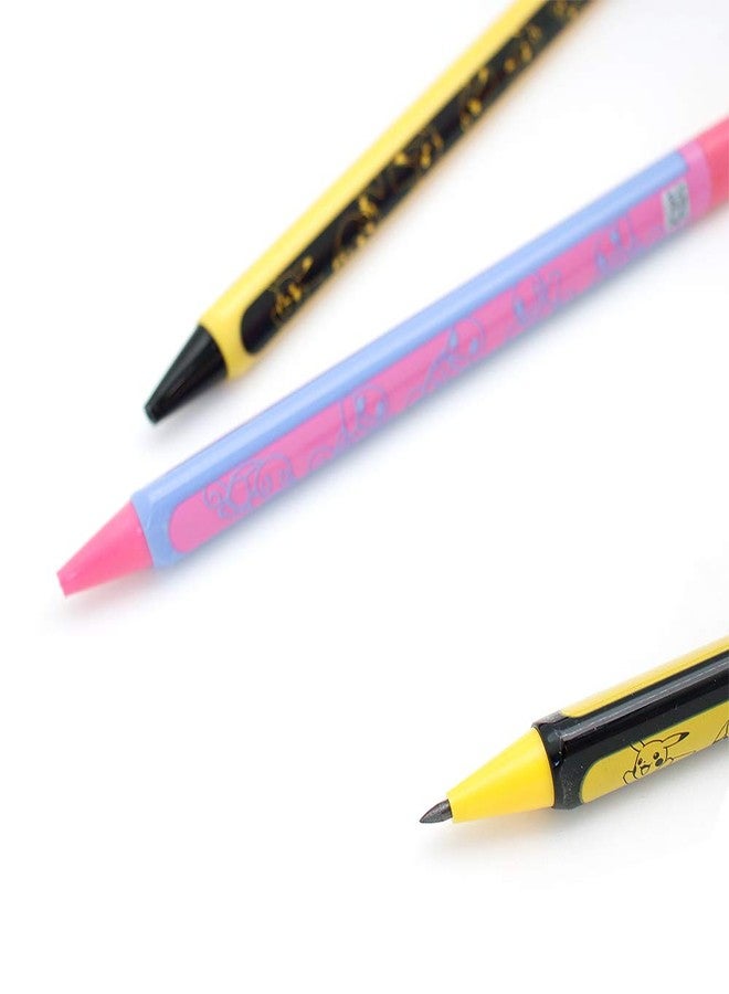 Pikachu Monster Friends 2B Mechanical Pencil w/Sharpener Top : Set of 3 - Image 3