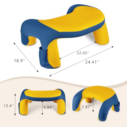 WOGAHEV Reading Pillow, Gaming Pillow for Lap, Bed Desk for Laptop and Writing, Memory Foam Lap Desk for Reading, Working, Playing Steam Deck Switch or Sitting in Bed, Floor Sofa- Yellow - Image 5