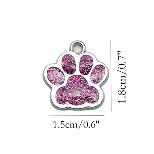 HAN SHENG 40 Pcs Dog Cat Paw Shape Charms Pendants, Crystal Beads for DIY Jewelry Making, Animal Theme Jewelry Findings (Multicolor) - Image 2