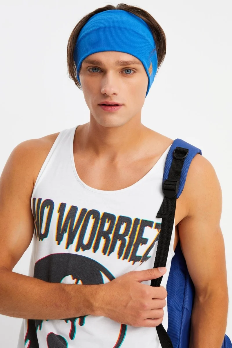 بوتيكجيز Parlament Men's Cotton Camisole, Non-Slip, Sweatproof, Ultra Light, Sports Hair Band Bandana Buff